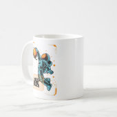 Mond-Slam-Dunk-Kaffeetasse Kaffeetasse (Vorderseite Links)