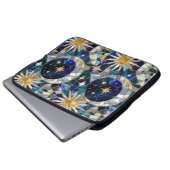 Mond Sonne Laptop Hülle Buntglas Case (Vorne Knopf)