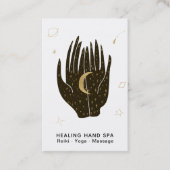 *~* Mond Space Stars Gold Healing Hands Celestis Visitenkarte (Vorderseite)