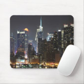 Mond steigt über Stadtmitte New York. Mousepad (Mit Mouse)