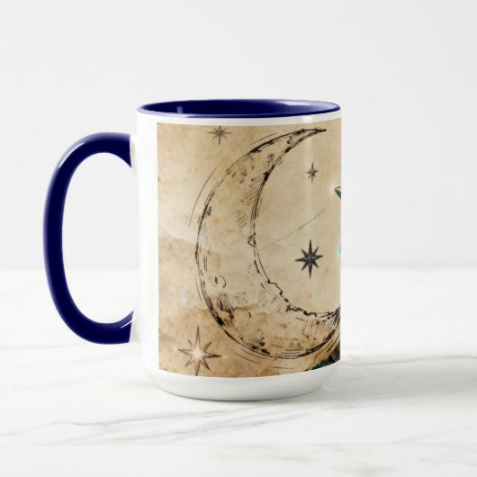 Mond & Stern Digital-Artefakt | Zukunft Mittelalte Tasse (Links)