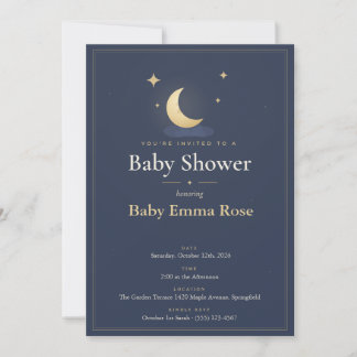 Mond & Sterne Baby Shower Einladung