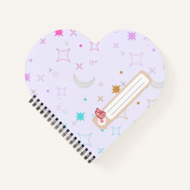 Mond & Sterne Minimalistisches Lavendel Notizblock