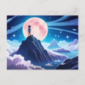 Mond, Sterne und Galaxie - Das Leben ist nur ein T Postkarte (Vorderseite)