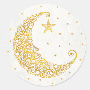 Mond Sticker - Gold