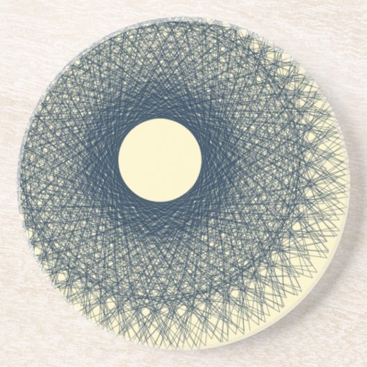 Mond strahlt schwarze abstrakte Kunst aus Getränkeuntersetzer (Vorne)