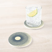 Mond strahlt schwarze abstrakte Kunst aus Getränkeuntersetzer (Seite)