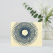 Mond strahlt schwarze abstrakte Kunst aus Postkarte (Stehend Vorderseite)