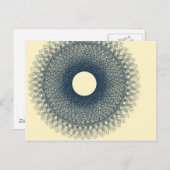 Mond strahlt schwarze abstrakte Kunst aus Postkarte (Vorne/Hinten)