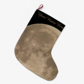 Mond-Strumpf-Vollmond-WeihnachtsStrumpf-Gewohnheit Großer Weihnachtsstrumpf (Vorderansicht (hängend))