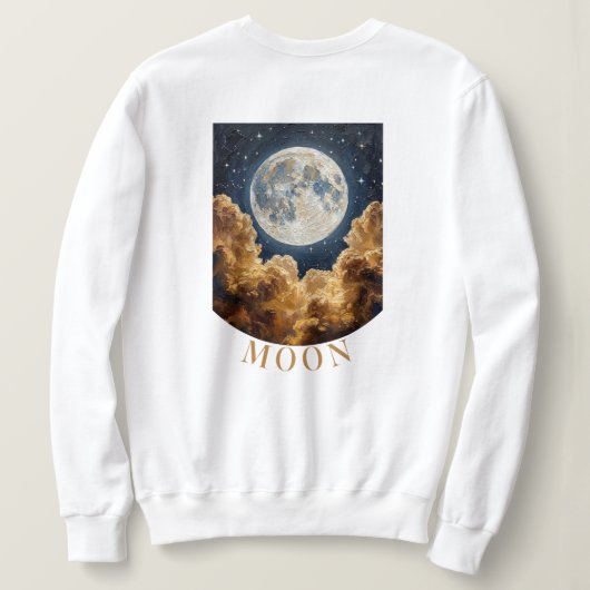 Mond-Sweatshirt Sweatshirt (Design Rückseite)