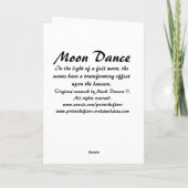 Mond-Tanz-Gruß-Karte Karte (Rückseite)