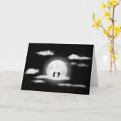 MOND-TANZEN Gruß-Karte Karte (Gelbe Blume)