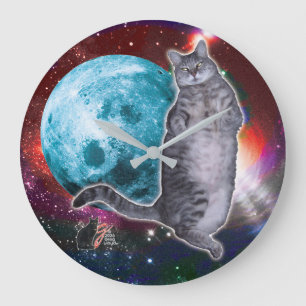 Mond Tänzer Bosco Große Wanduhr