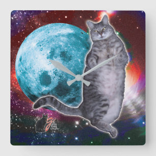 Mond Tänzer Bosco Quadratische Wanduhr