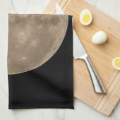 Mond-Tuch-Vollmond-Geschirrtuch-Mond-Dekor Handtuch (Viertel Falte)
