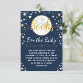 Mond-u. Stern-Bücher für Baby-Funkeln-Stern-Dusche Begleitkarte (Stehend Vorderseite)
