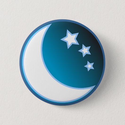 Mond u. Sterne Button (Vorderseite)