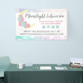 Mond u. Succulents mystischer Boho Banner (Messeveranstaltung)
