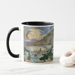 Mond über Barcelona von Walter Gramatte Tasse