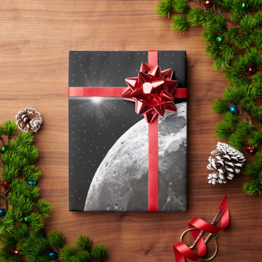 Mond über dem Ozean Geschenkpapier (Feiertagsgeschenk)