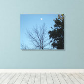 Mond über den Bäumen Leinwanddruck (Insitu (Holzboden))