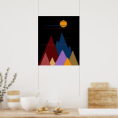 Mond über den Bergen #2 Poster (Küche)
