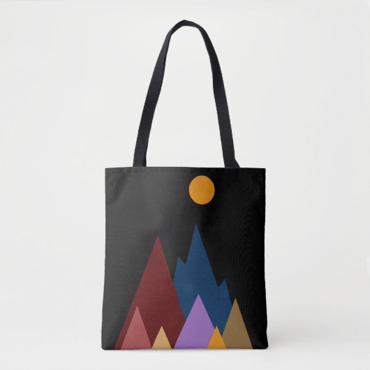 Mond über den Bergen #2 Tasche (Vorderseite)