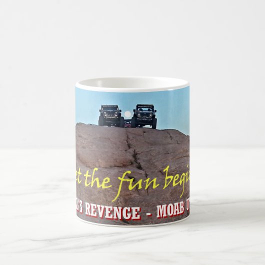 Mond über Kaffee-Tasse Maschinen-Moabs Utah Kaffeetasse (Mittel)