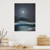 Mond über Meer Poster (Küche)