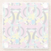 Mond über meinem Memphis Glasuntersetzer (Rückseite)