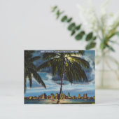 Mond über Miami Florida Postkarte (Stehend Vorderseite)