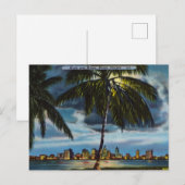 Mond über Miami Florida Postkarte (Vorne/Hinten)