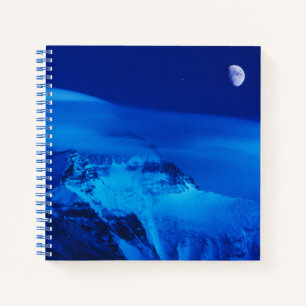 Mond über Mt. Everest Tibet, China Notizblock