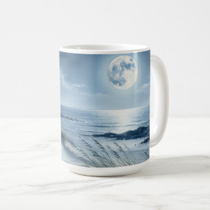Mond über ruhiger See Kaffeetasse