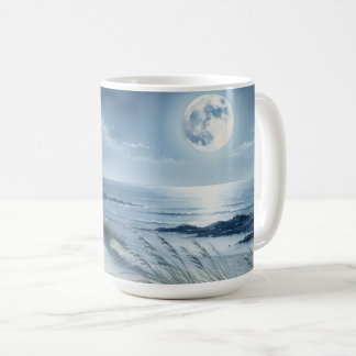 Mond über ruhiger See Kaffeetasse
