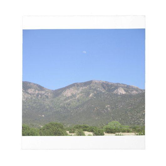 Mond über Sandia Mountains Notizblock (Vorderseite)