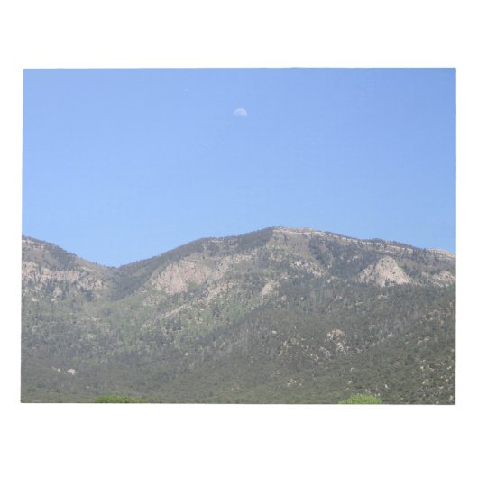 Mond über Sandia Mountains Notizblock (Vorderseite)