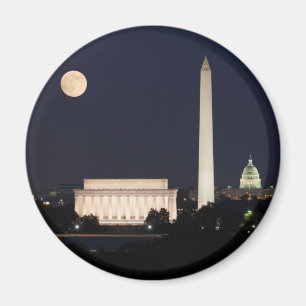 Mond über Washington DC Magnet