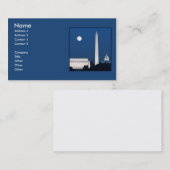 Mond über Washington DC Visitenkarte (Vorne/Hinten)