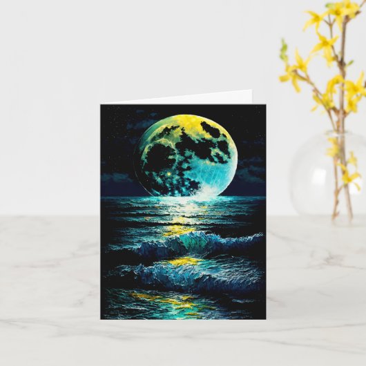 Mond über Wasser Karte (Gelbe Blume)