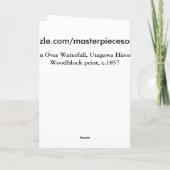 Mond über Wasserfall Hiroshige Japaner-schöner Karte (Rückseite)