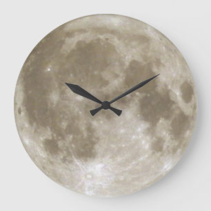 Mond-Uhr Große Wanduhr