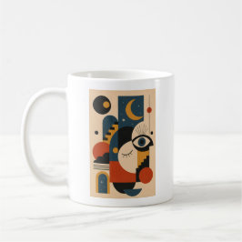 Mond und Auge – Geometrisches Kunst-Mug Kaffeetasse