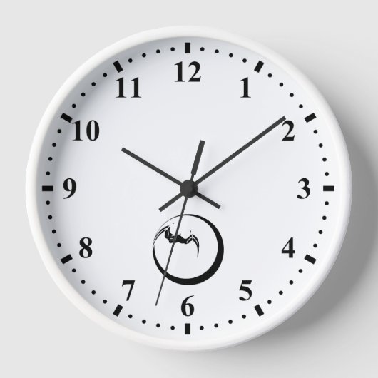 Mond und Bat Wanduhr (Vorderseite)