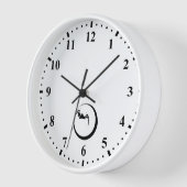 Mond und Bat Wanduhr (Winkel)