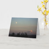 Mond und Berg Ranier an Karte (Gelbe Blume)