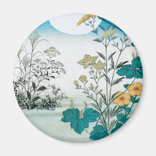 Mond und Blume Magnet