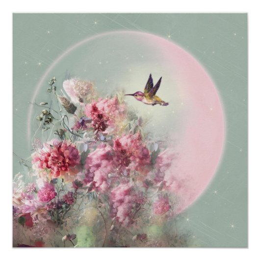 Mond und Blume - Poster (Vorderseite)