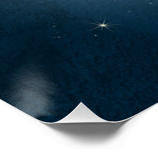 Mond und Blume - Poster (Ecke)